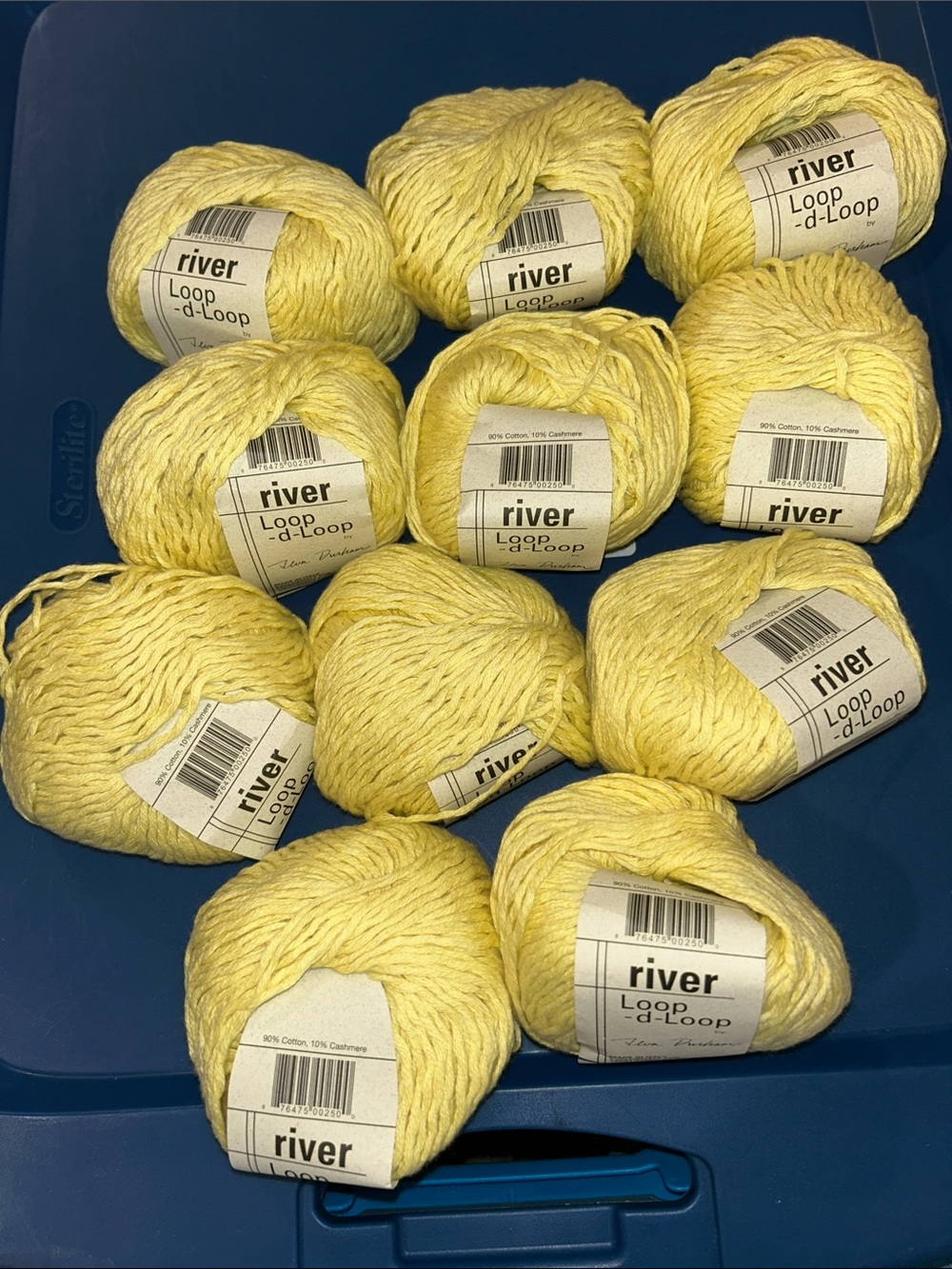 River Loop-d-Loop Soft Yellow Yarn - 11 Skeins